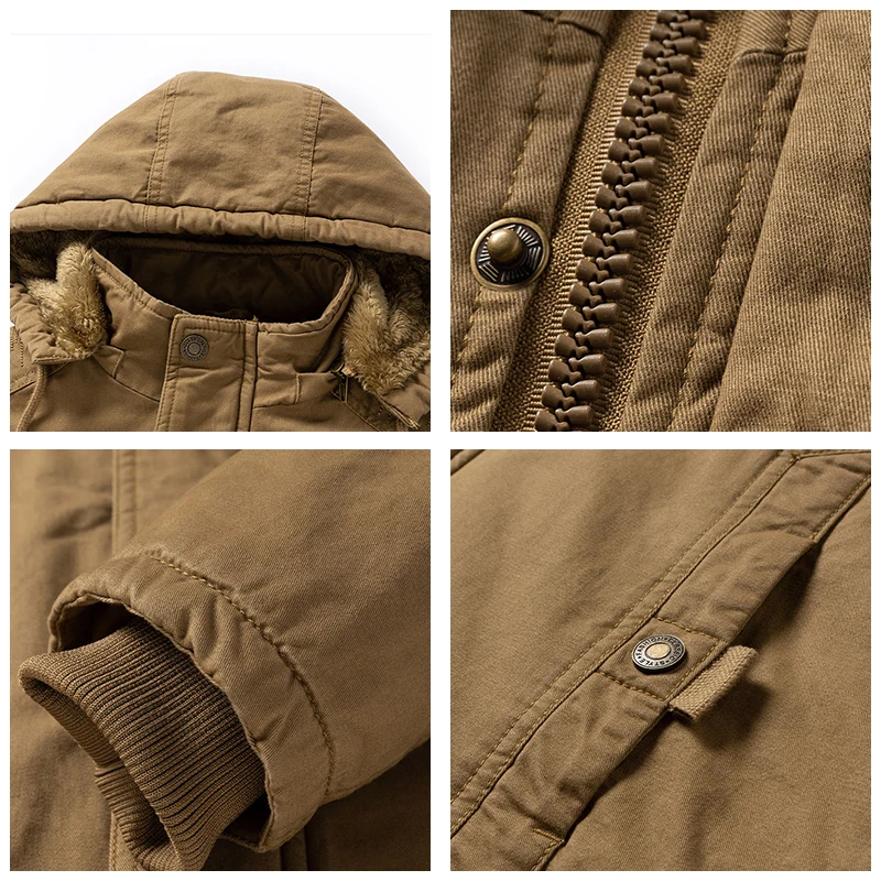 Winter Fleece Verdikking Heren Jas Nieuwe Warm Houden Afneembare Hoed Jassen Outdoor Mode Losse Veelzijdige Casual Solid Tops Mannen