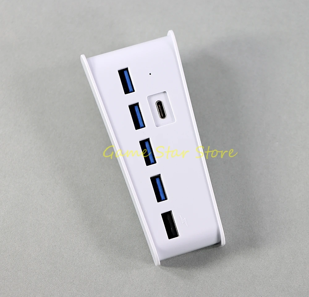 1pc For PlayStation 5 PS5 USB HUB USB3.0 Splitter Expander High Speed Hub Adapter with 5 USB A + 1 USB C Ports
