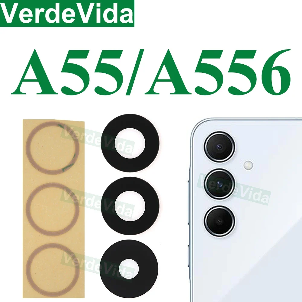 10Pcs Back Camera Glass Lens for Samsung Galaxy A05 A15 A25 A35 A55 A05s A04 A04s A14 A24 A34 A54 A04E Ahesive Glue Sticker image 3
