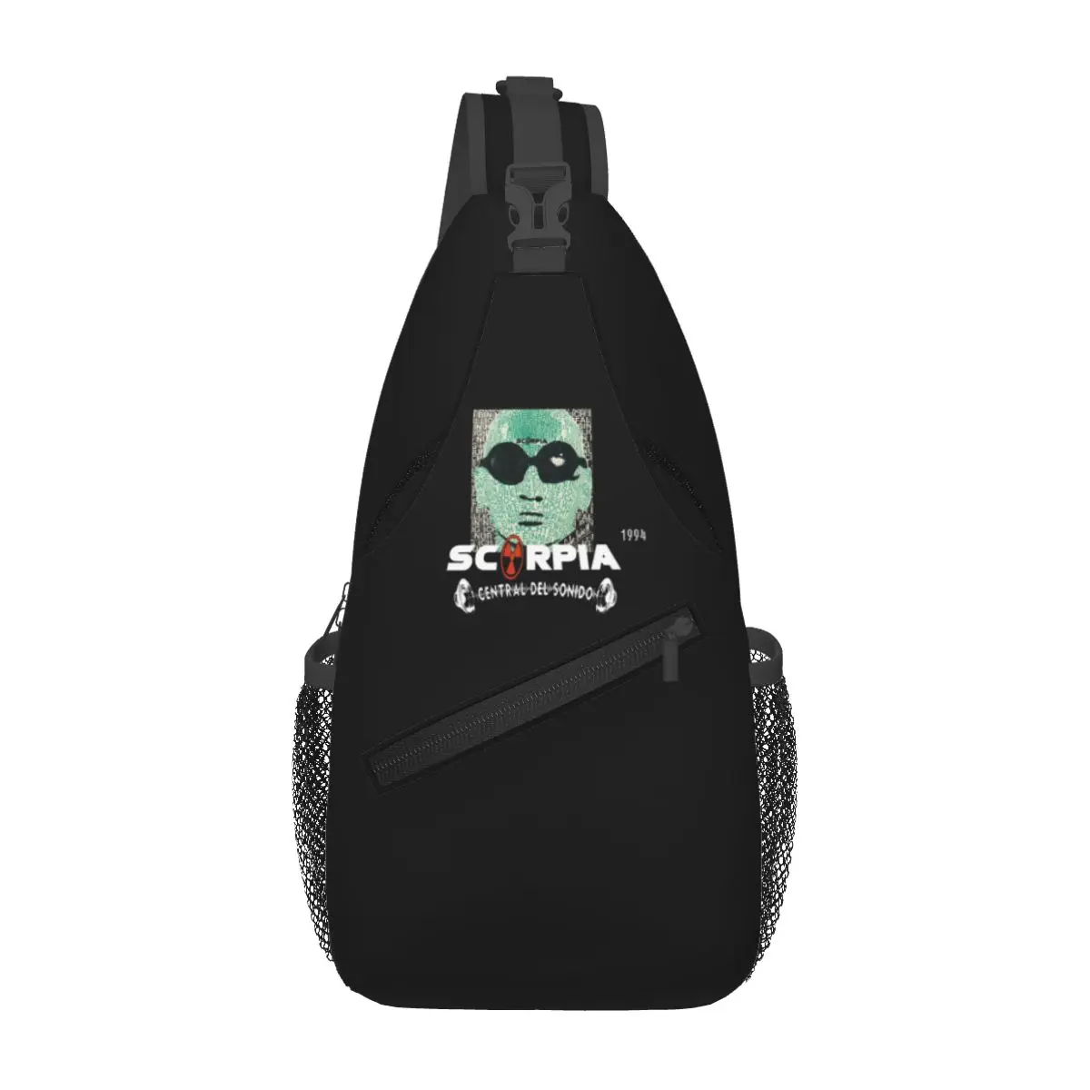 

Scorpia - Central Del Sonido Chest Bag Men Sling Crossbody Backpack Chest Bag Travel Hiking Daypack Shoulder Bag
