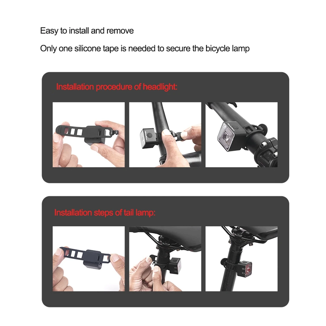 WIND&MOON 120 Lumen IP66 Waterproof Light Sets Headlight and Tail Light Sets for 5 Gear Mode Brake Lamp,WT06+WT06S HOT