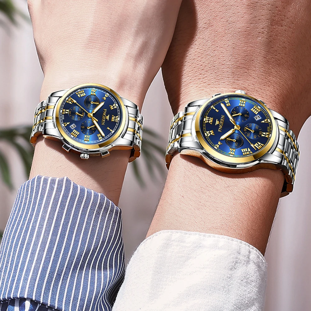 New Selling Fashion Trend Quartz Wristwatch for Students Auto Date Luminous Male Clock Steel Waterproof Orient Watches for Men