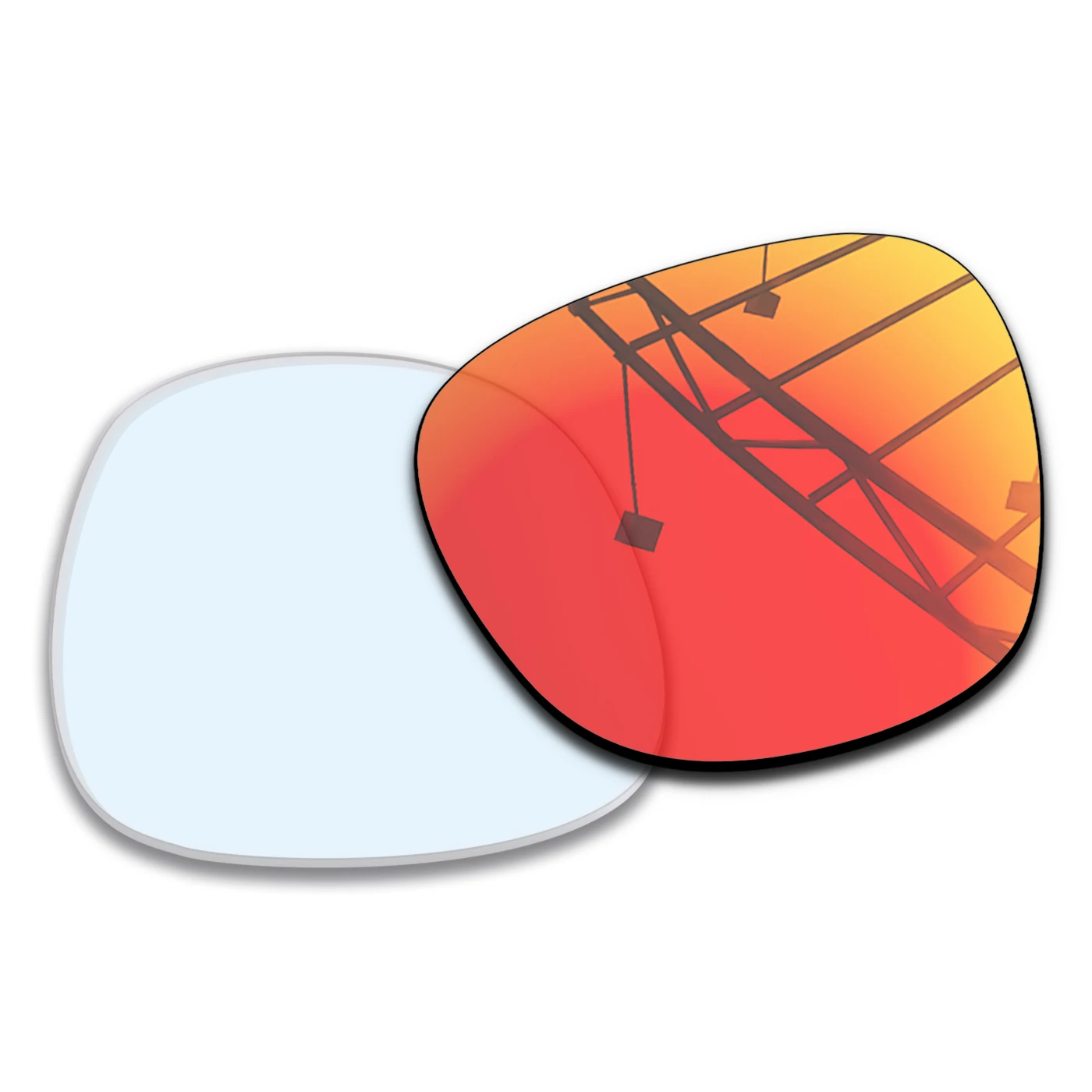 Adapt Clear To Red Replacement Lenses for Meta Wayfarer Gen 2 RW4012 Gen1 RW4006 50mm Smart Sunglasses Frame