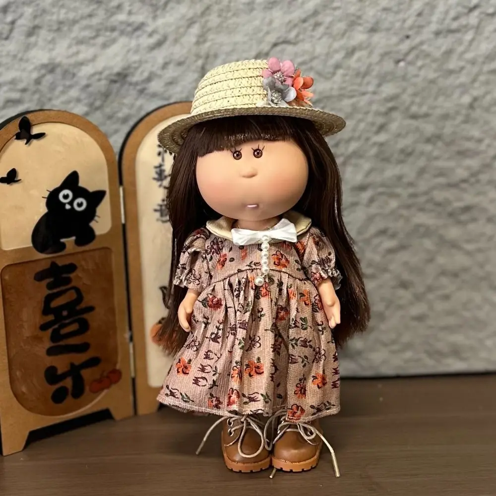 ตุ๊กตาไวนิลผมหยิก 24 ซม. ตาโต ผิวสีเข้ม แต่งตัวได้ ตุ๊กตา Mia Potato ขยับได้ 24 ซม. ฟิกเกอร์แอคชั่น ตุ๊กตาพร้อมอุปกรณ์เสริม