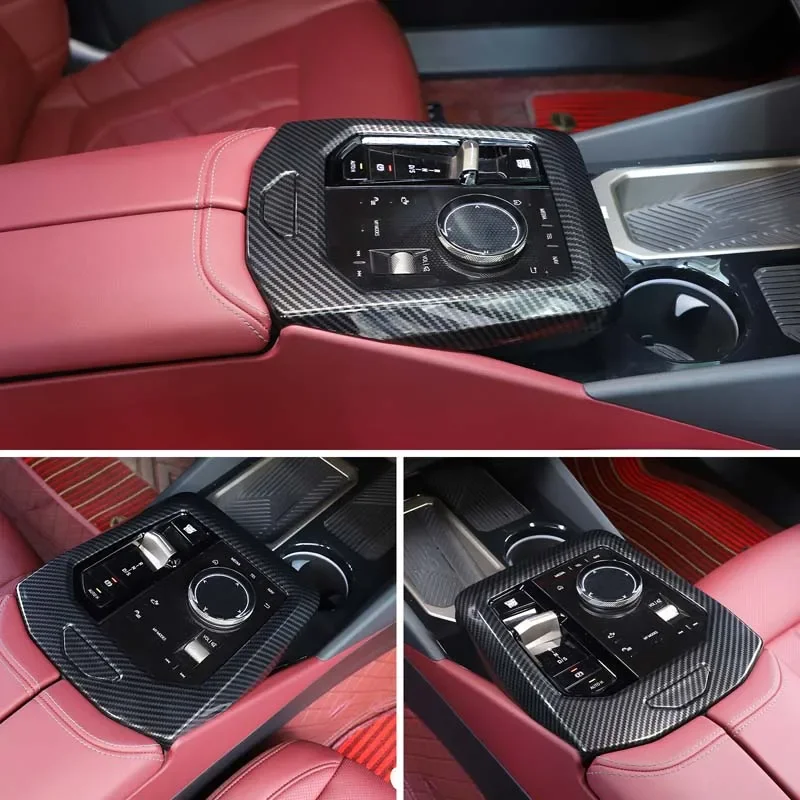 For BMW 5 Series G60 2024 ABS carbon fiber car styling car center control gearbox cover sticker car interior accessories 4