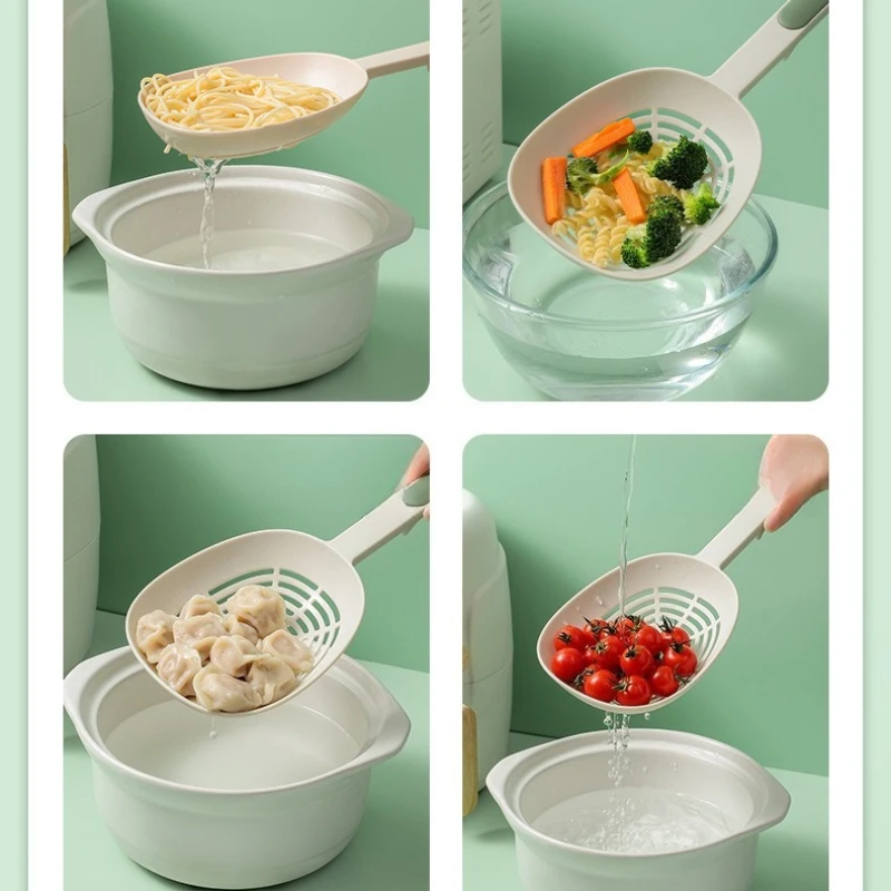 

Extra Large & Thick High Temperature Resistant Stainless Steel Skimmer for Household Kitchen - Ideal for Noodles, Dumplings, Tan