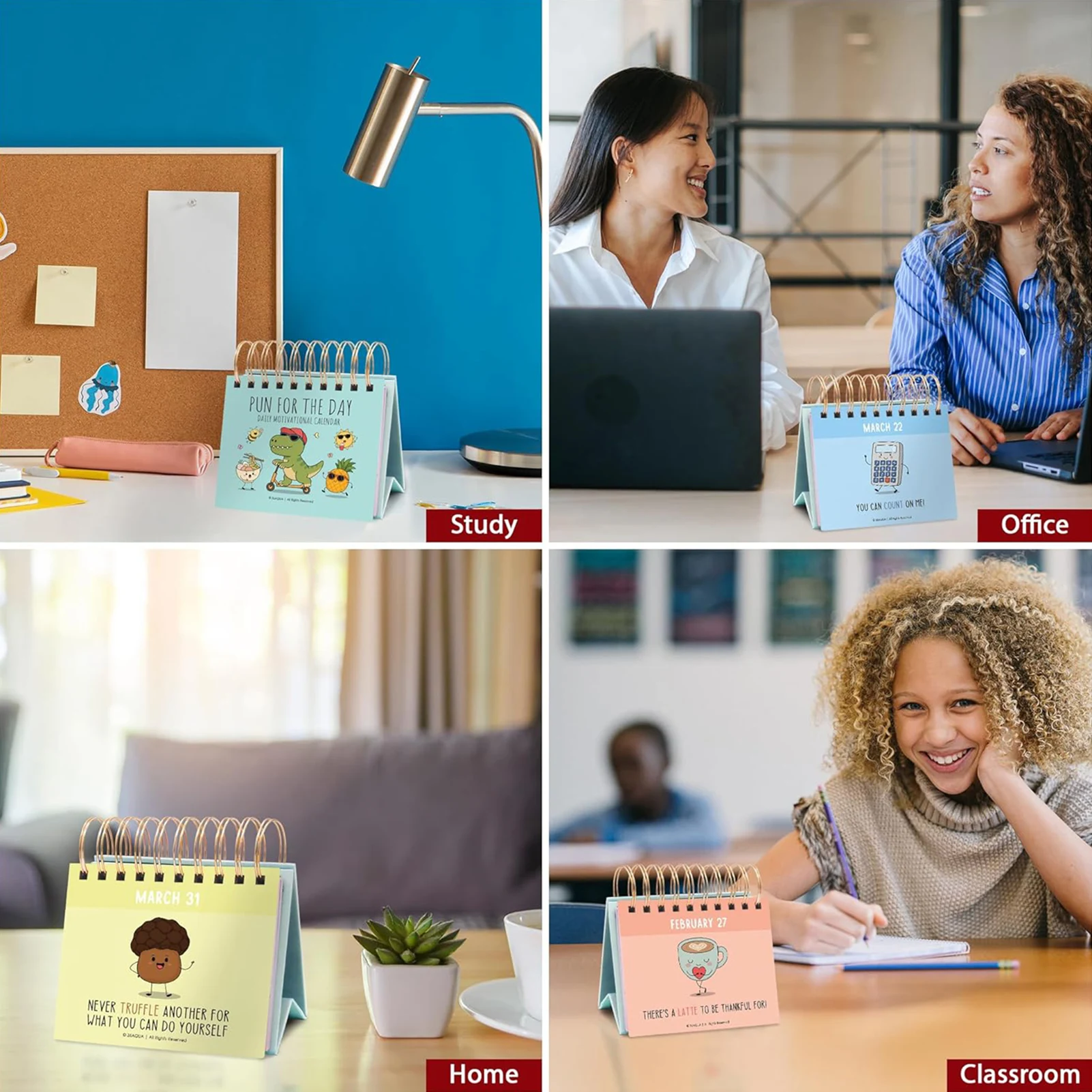 بوني 2026 تقويم سطح المكتب الإبداعي ديكور مكتب تحفيزي محمول مع تصميم فريد لمكان العمل المنزلي