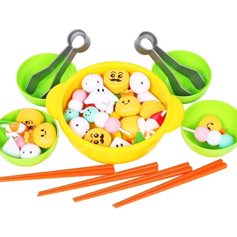 Simulate children's hot pot rotatable kids kitchen utensils toy set kitchen items Play house Interactive Toy baby birthday gift