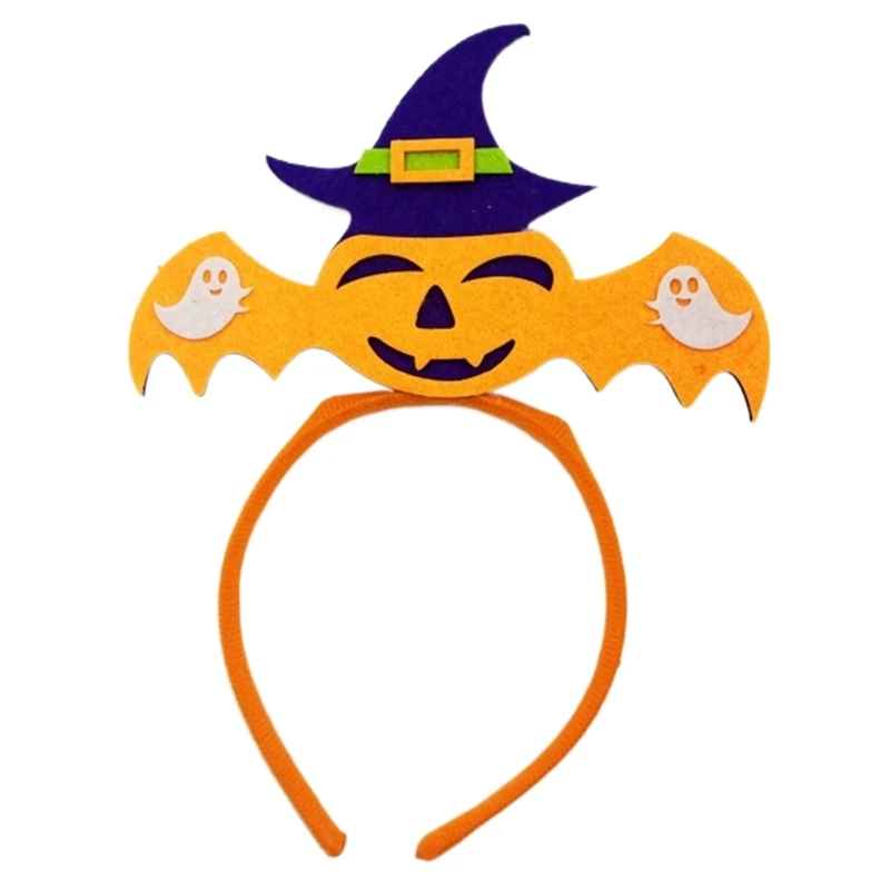 Ikat Rambut Kepala Labu Tengkorak Seram Ikat Rambut Cosplay Remaja Ikat Kepala Halloween