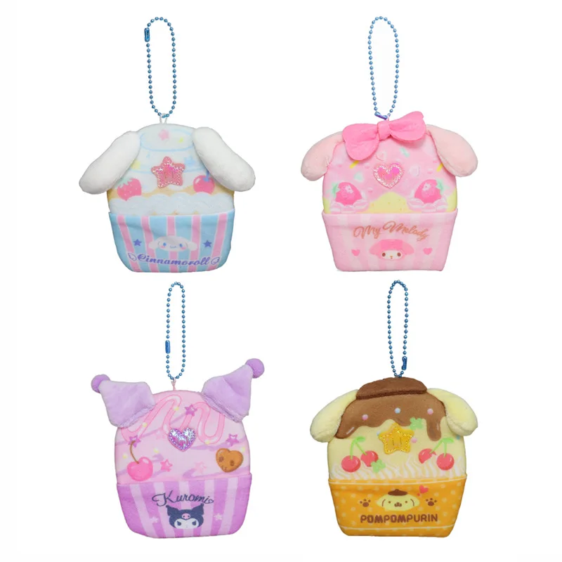 Kawaii Sanrio Kuromi Plush Zero Wallet MyMelody Cute Mini Series Pocket Wallet Pendant Backpack Decoration Festival Gift