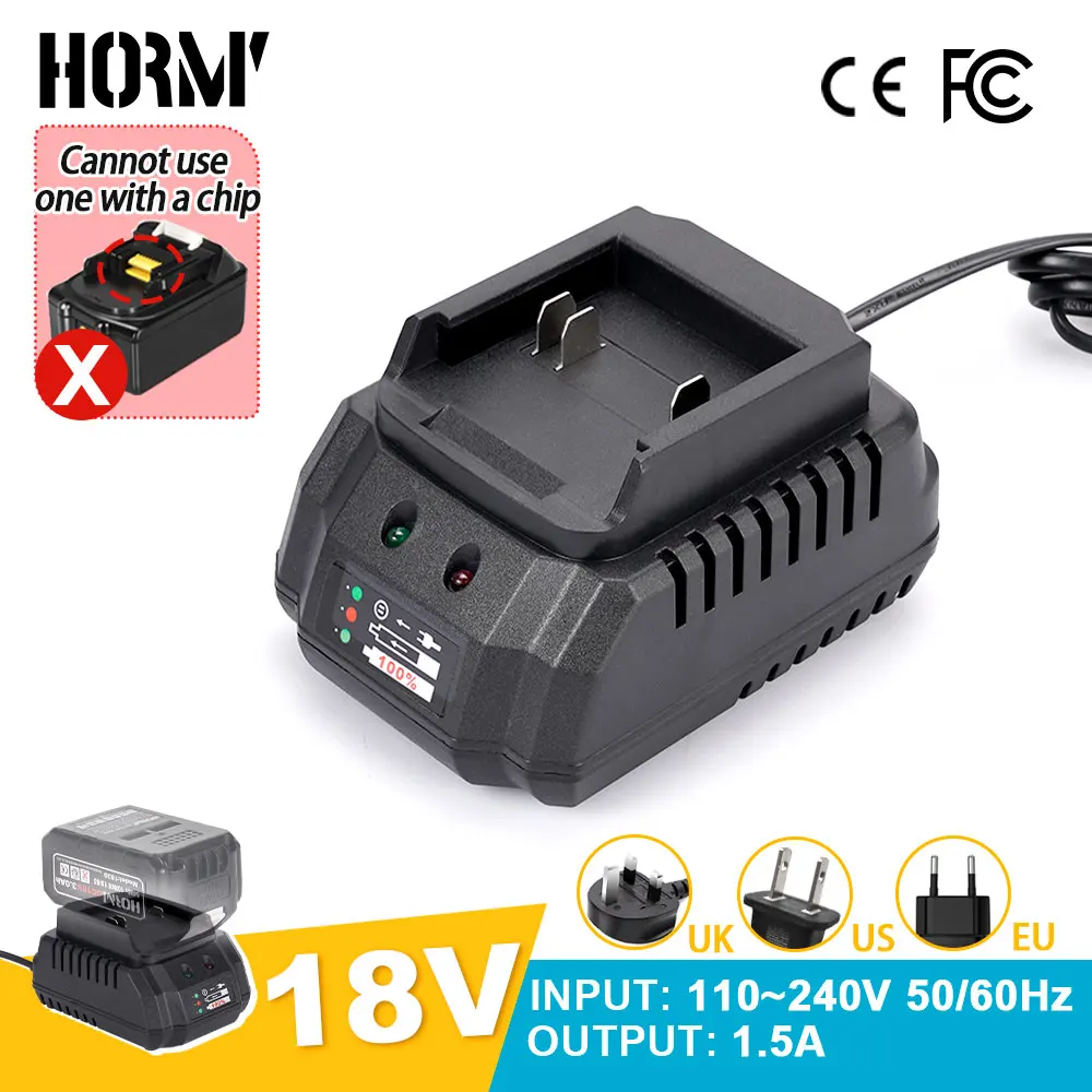 

Зарядное устройство с розеткой ЕС/США, универсальное напряжение 1,6 А, быстрая зарядка, АБС-изоляция, интеллектуальная защита от перезаряда для батареи Makita