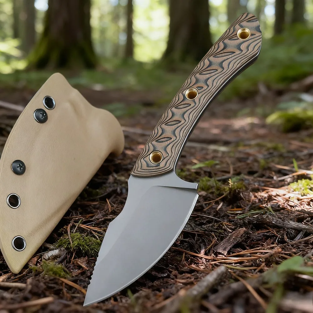 

Прочный 8Cr13MoV Blade, прямой нож для кемпинга, портативный карманный нож для выживания в дикой природе, охотничий боевой нож