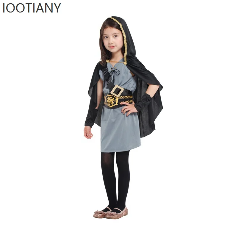 

Girls Archer Heroic Female Hunter Peter Pan Costume Medieval Retro Warrior Halloween Carnival Party Masquerade Performance