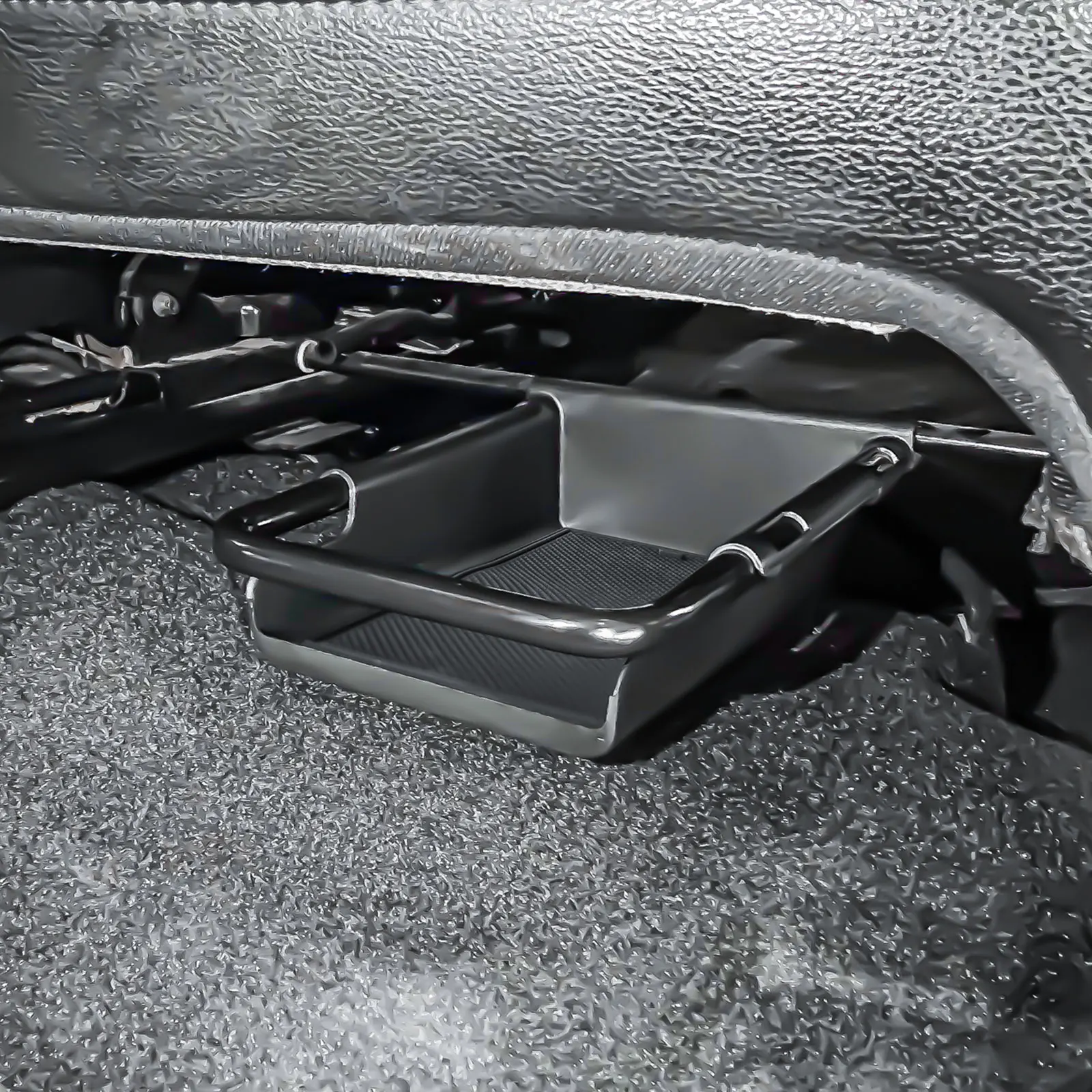 Organizador de almacenamiento frontal debajo del asiento para Jeep Wrangler JL JLU 2018-2025 y Gladiator JT 2020-2025, caja de almacenamiento oculta inferior, bandeja para coche