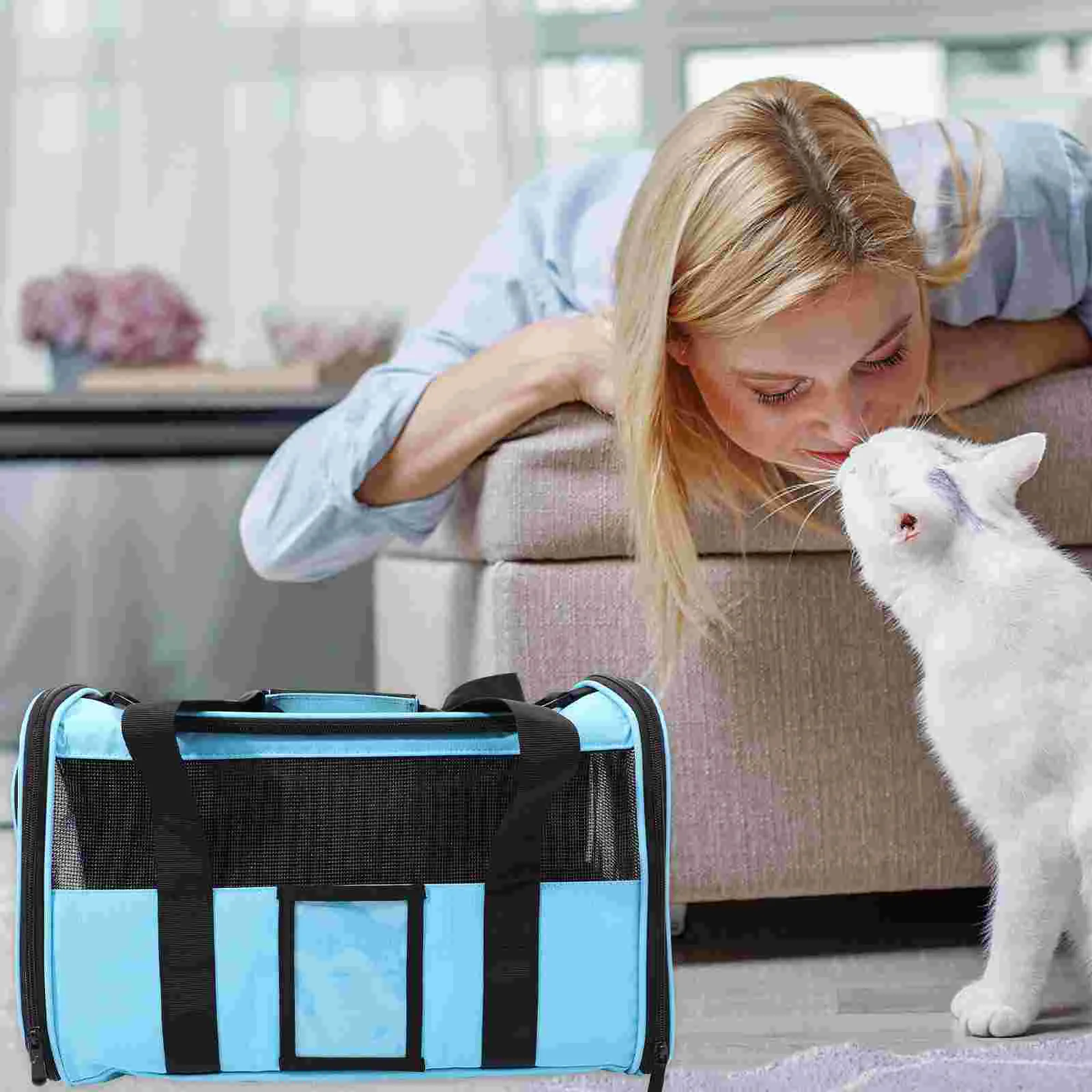 Pet Bag Hiking Outdoor Large-capacity Kennel Cycling Handheld Carrier Oxford Cloth Portable