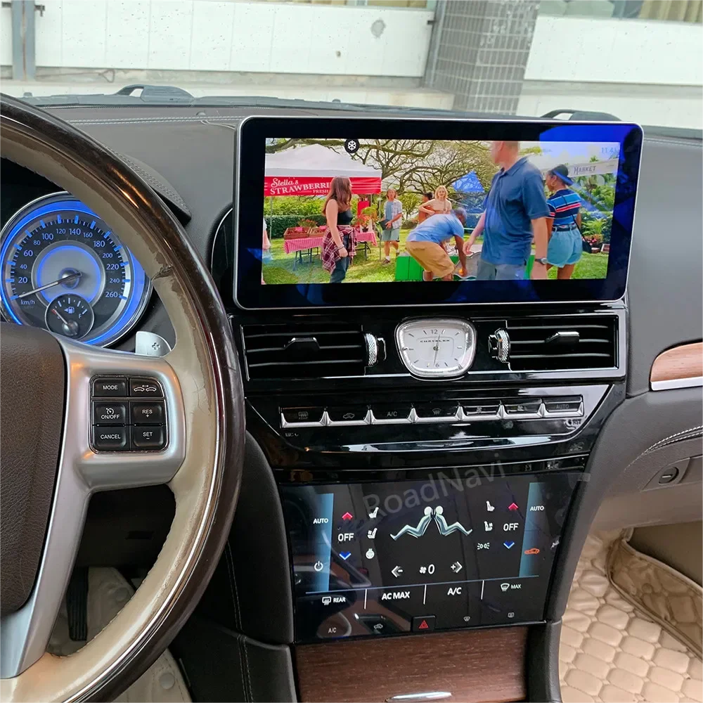 Panel de CA de Radio de 12,3 + 9,66 pulgadas para Chrysler 300C 2011-2015 reproductor de DVD para coche estéreo Auto GPS Navi Carplay