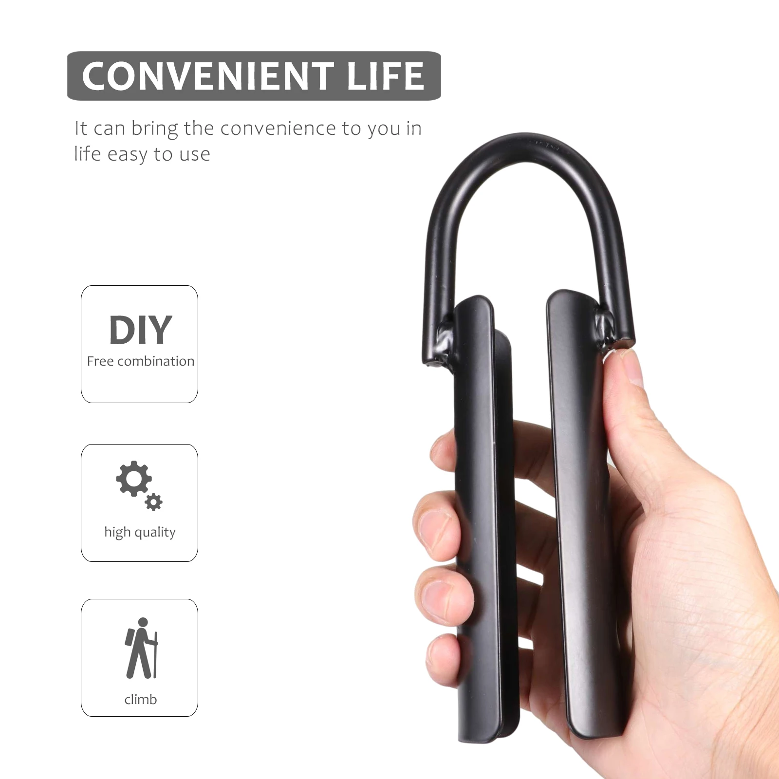 

Sturdy Rope Durable Load-Bearing Outdoor Climbing Hook Strong Fixed Connection Buckle Safety Rope Tied Hook For Camping Hiking