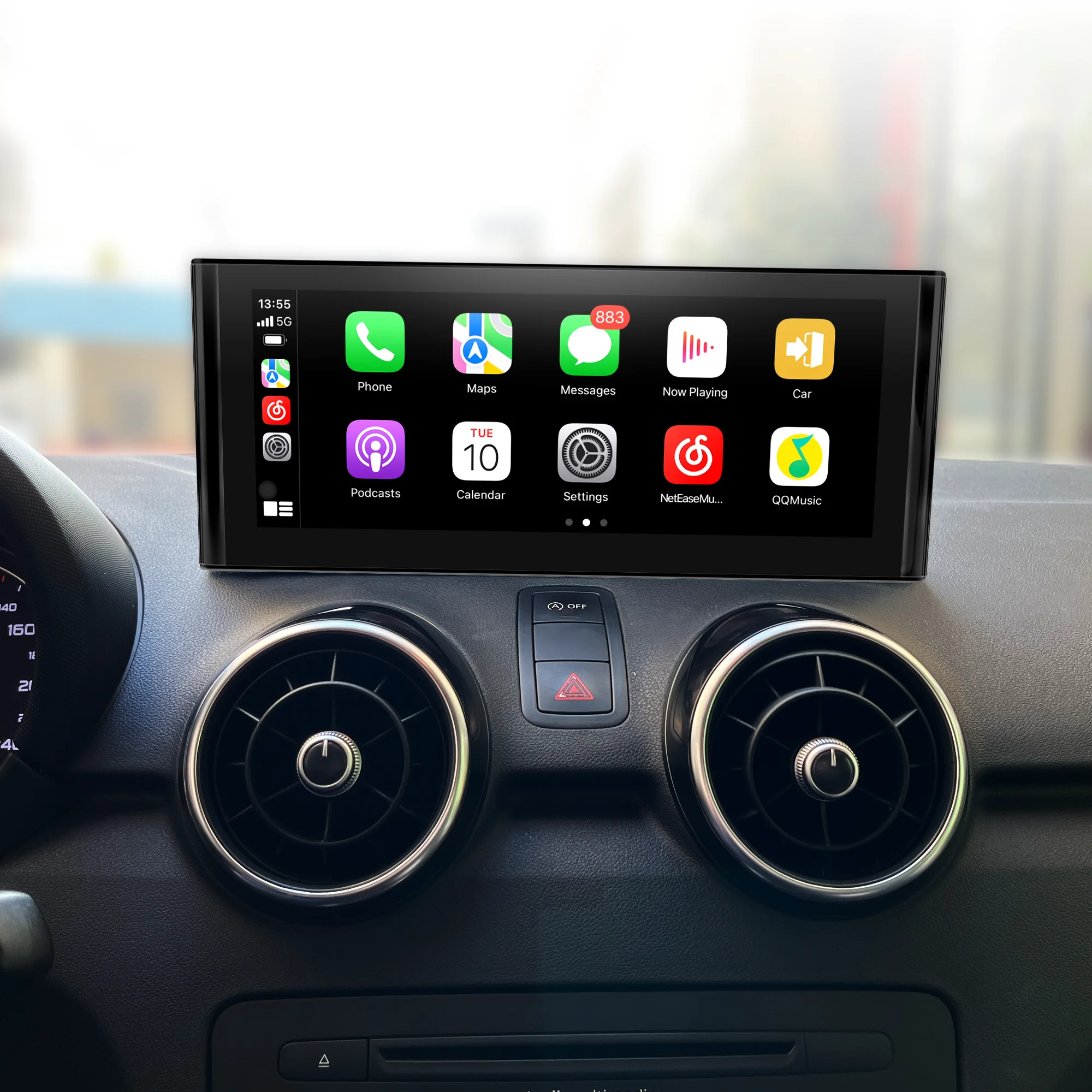 10.25 "touch screen upgrade for Audi A1 S1 8x RMC MMI 3G CarPlay Android Auto Radio navigation mirror Android apps Netflix Siri view 2