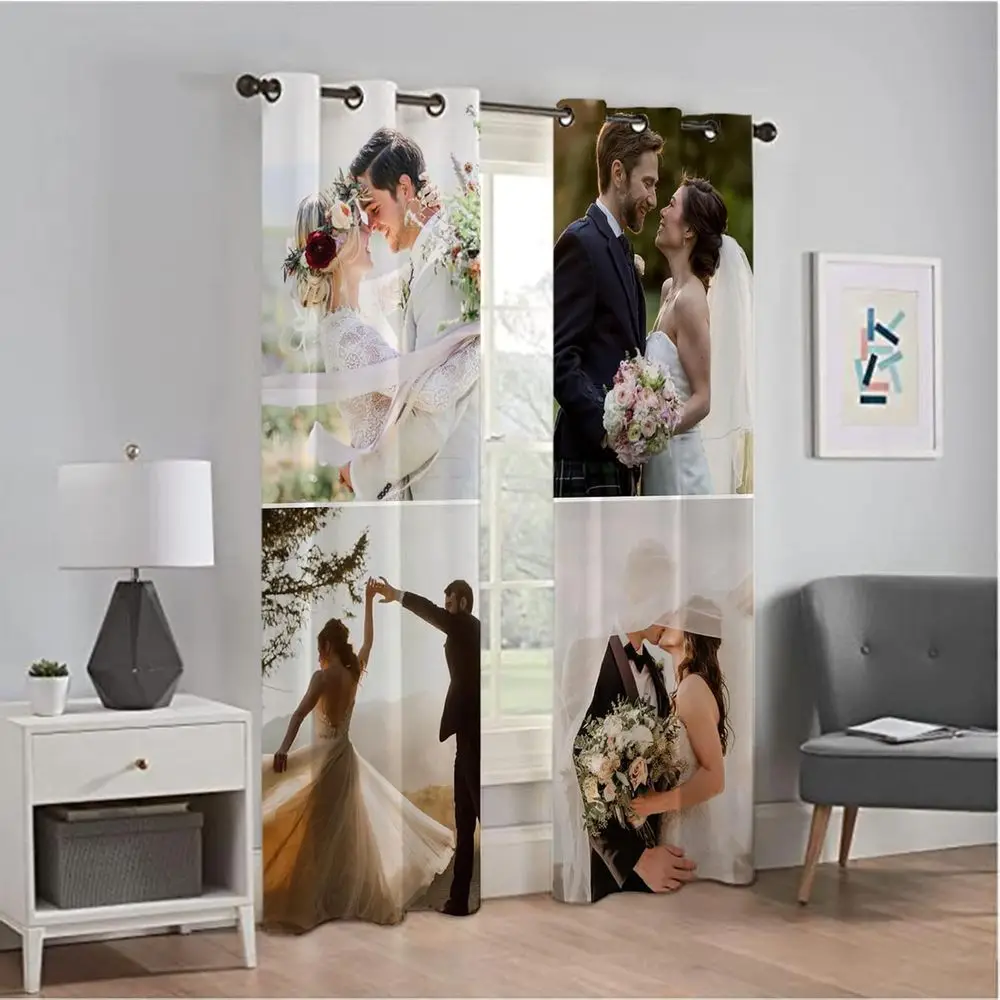Custom Photo Curtains: Personalized Blackout Panels with Grommet, Ideal for Bedrooms and Living Rooms