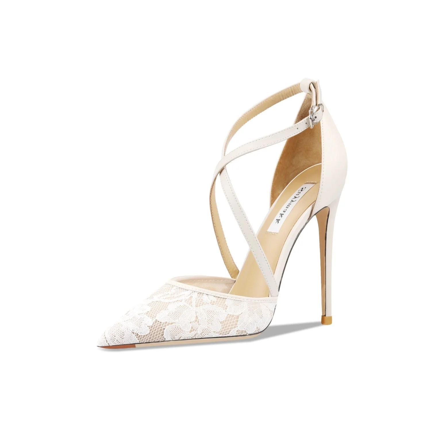 رقيقة عالية الكعب الصنادل الصيف جديد وأشار الدانتيل شبكة عبر حزام مثير الصنادل مأدبة كبيرة الحجم صغيرة الحجم أحذية نسائية