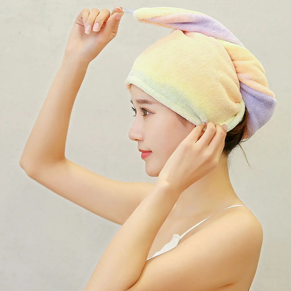 

Quick Dry Hair Cap Microfiber Towel Thickened Soft Highly Absorbent Fast Drying Turban for Daily Bath Gym Travel Hair Care