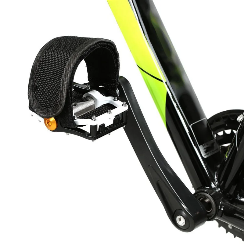 ABJM-10X Soldier Fixed Gear Fixie BMX Bike Bicycle Anti-Slip Double Adhesive Straps Pedal Toe Clip Strap Belt Black