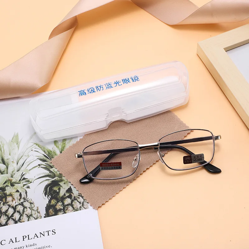 Full Frame Resin Presbyopia Glasses Neutral Reading Glasses Comfortable and Lightweight Metal Eyeglass Frame Presbyopia Glasses