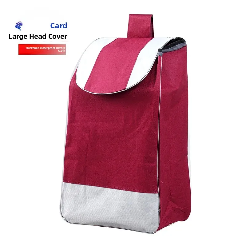 Bolsa de Cras Extra ande, Cesta de Mercado Portátil, Carro para Crar Verduras, Carro de Equipaje con Barra de Arrastr...