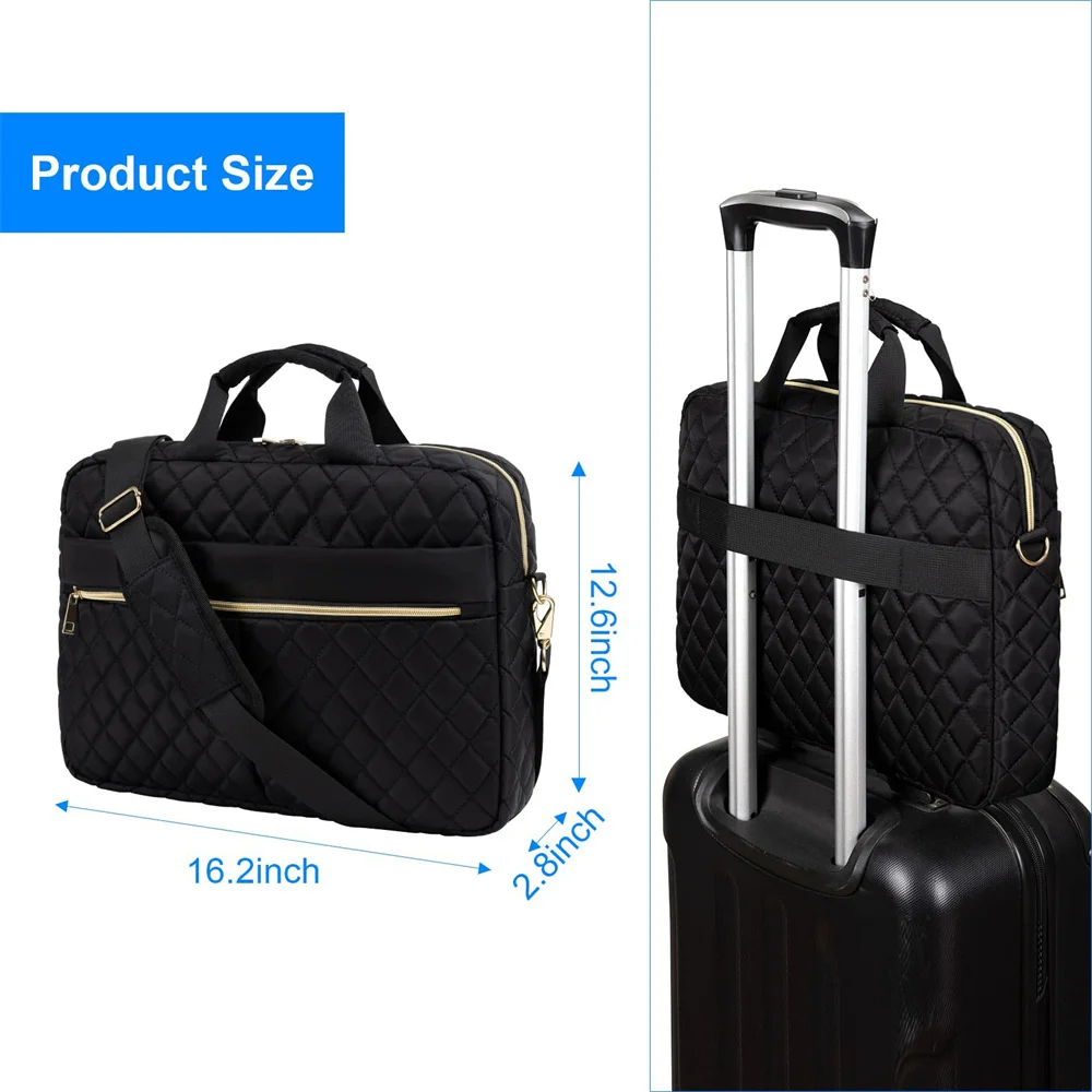 Nesitu A4 Black Pink Executive 14 15.6 inch Laptop Men Women Briefcase Portfolio Business Handbag Shoulder Messenger Bag M31113