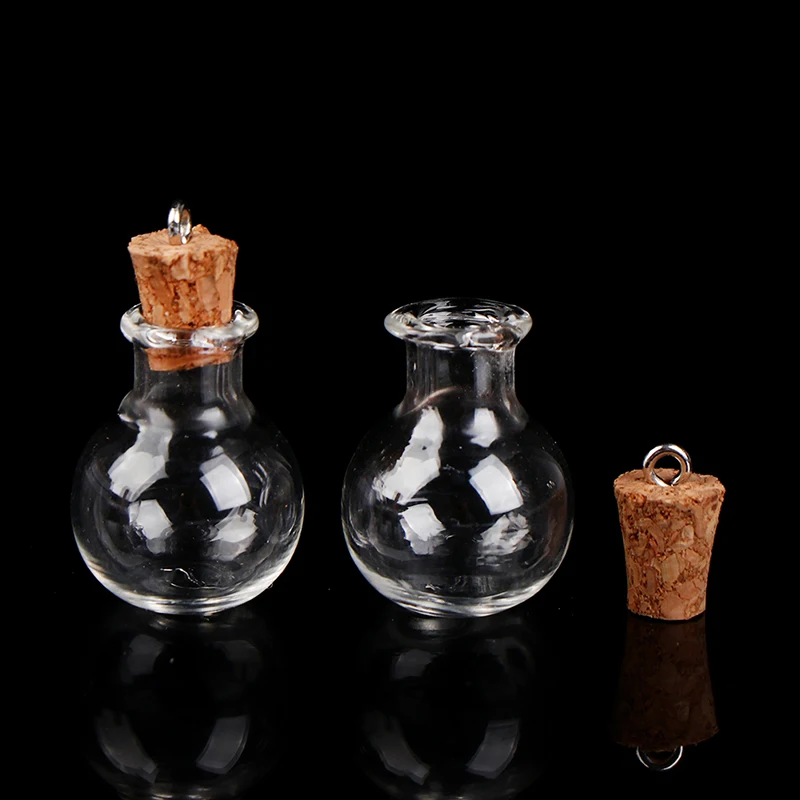 10 pz/set piccole bottiglie di vetro bottiglie trasparenti Mini bottiglie dei desideri con tappi di sughero matrimonio festa di compleanno di natale artigianato fai da te
