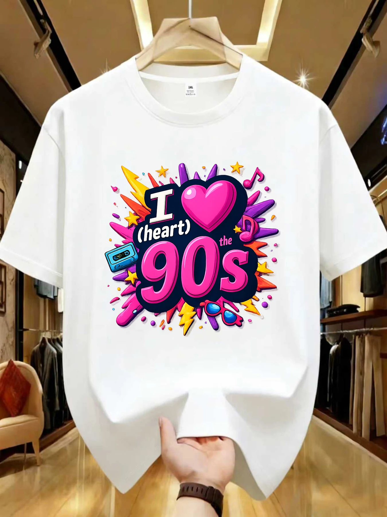 

【WZM1041163】Creative pattern printed plus size women's round neck summer casual short sleeved street fashion versatile T-shirt