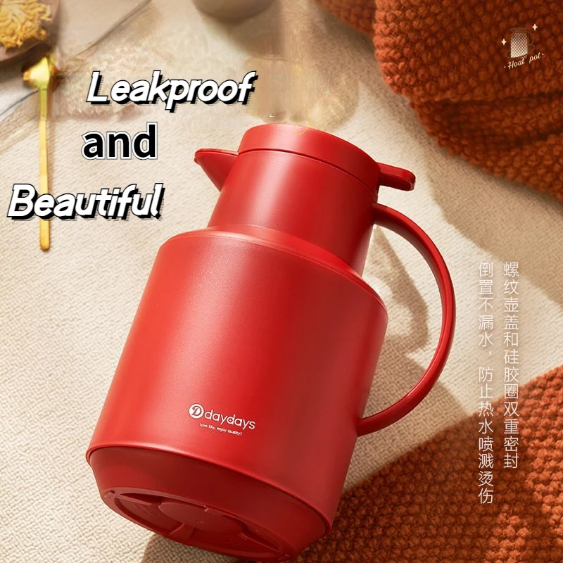 Imagem -04 - Household Grande Capacidade Café Thermos Vacuum Frascos Forro de Vidro Isolamento Garrafa de Água Leakproof Chaleira Térmica 2l