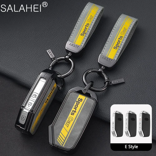 Funda de llave de coche remota de estilo de carreras de Metal para Kia, Ceed, Cerato, Forte, Niro, Seltos, Sorento, Soul, Sportage, accesorios Telluride