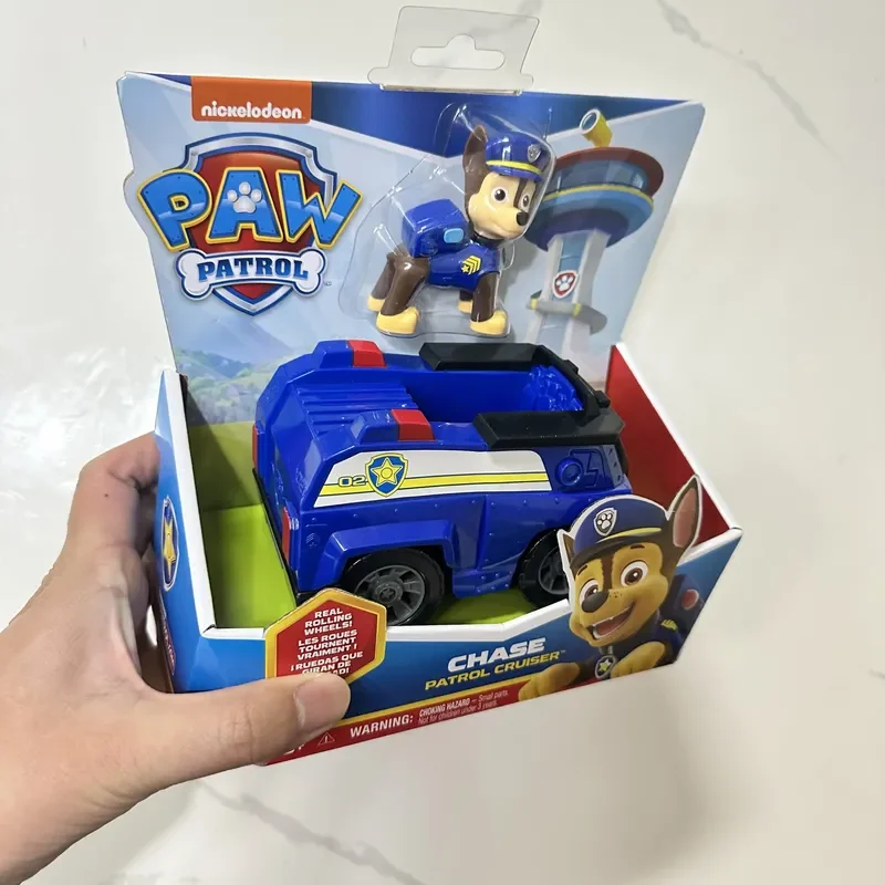 Oryginalny Paw Patrol 10 rodzaj samochodu Ryder Tracker Everest Chase Rex Skye marszall Zuma figurka urodzinowa zabawka na prezent