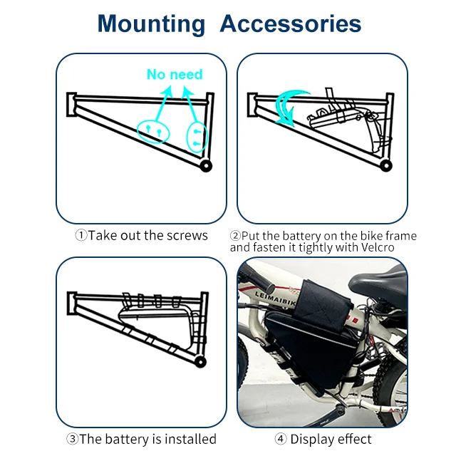 

36V 48V 20Ah 24Ah 28.8Ah 52V 28.8Ah 72V 19.2Ah 30Ah Triangle Downtube Battery