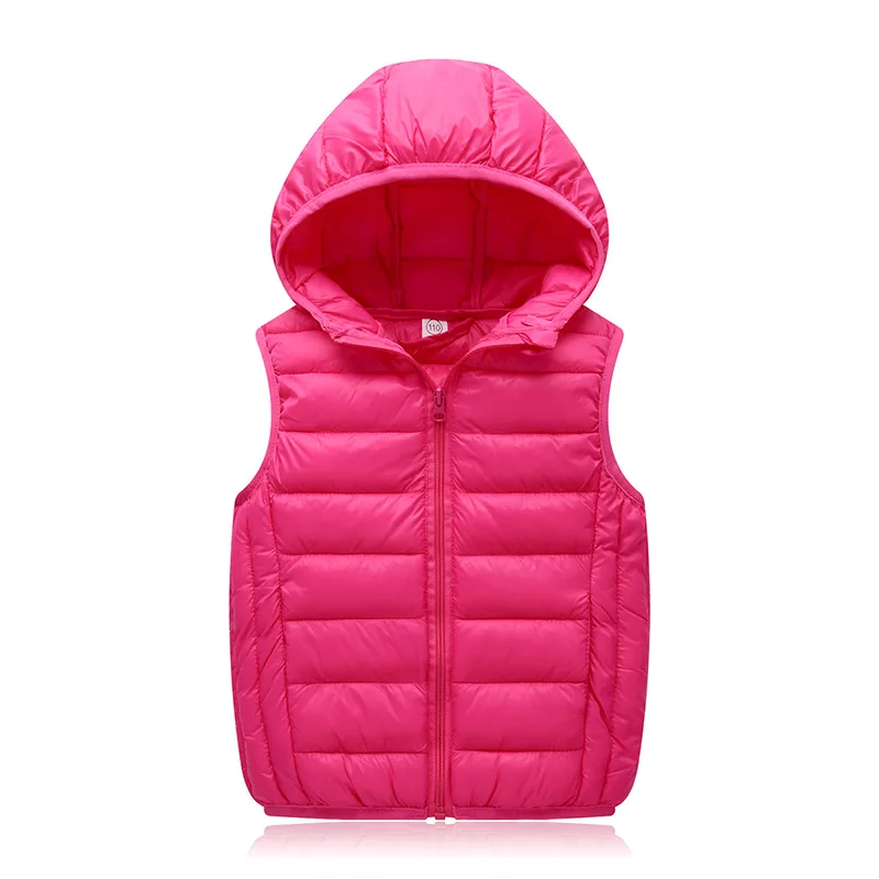 2025New Children Down Vest Girls Hooded Jacket Winter Waistcoats Boy Baby Autumn Outerwear Coats 3-12 Years Kids Warm Clothes