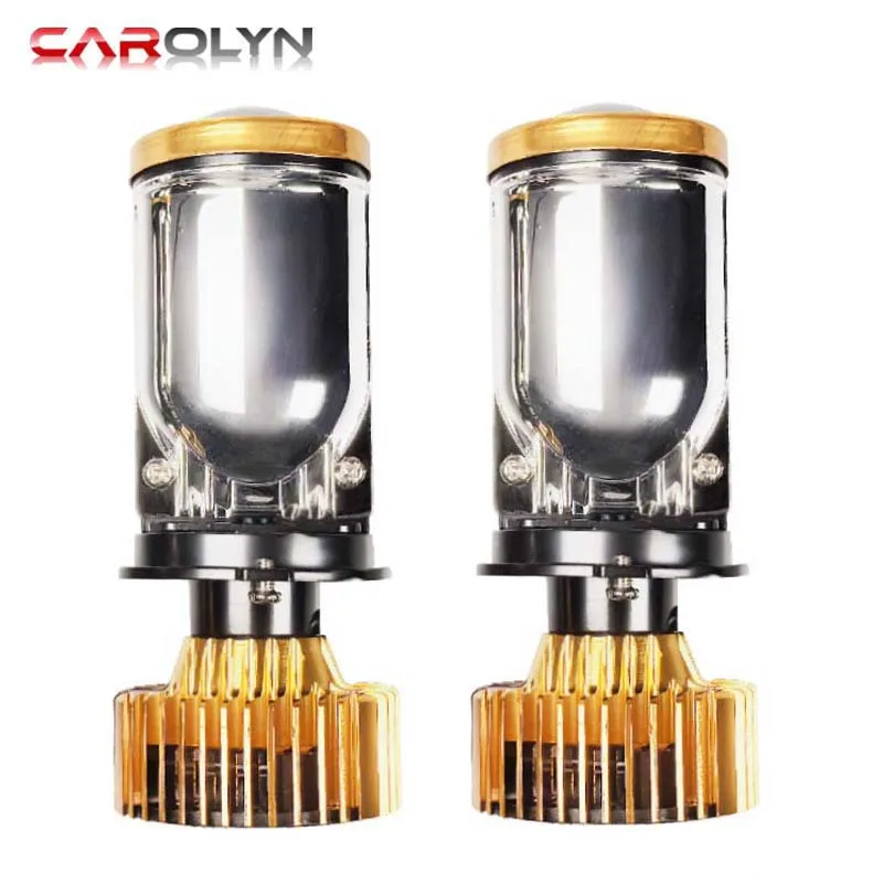 

2 шт. H4 светодиодный проектор с мини-объективом, комплект светодиодных ламп для фар H4, преобразование дальнего света, ближний свет, 360 Вт, турбовентилятор, автомобильная лампа