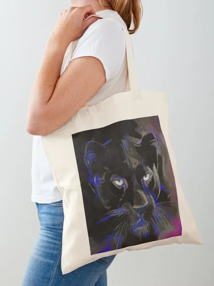 

Panther Mamba, panthere noire, panther, black panther, lea roche paintings Tote Bag Reusable bags canvas tote