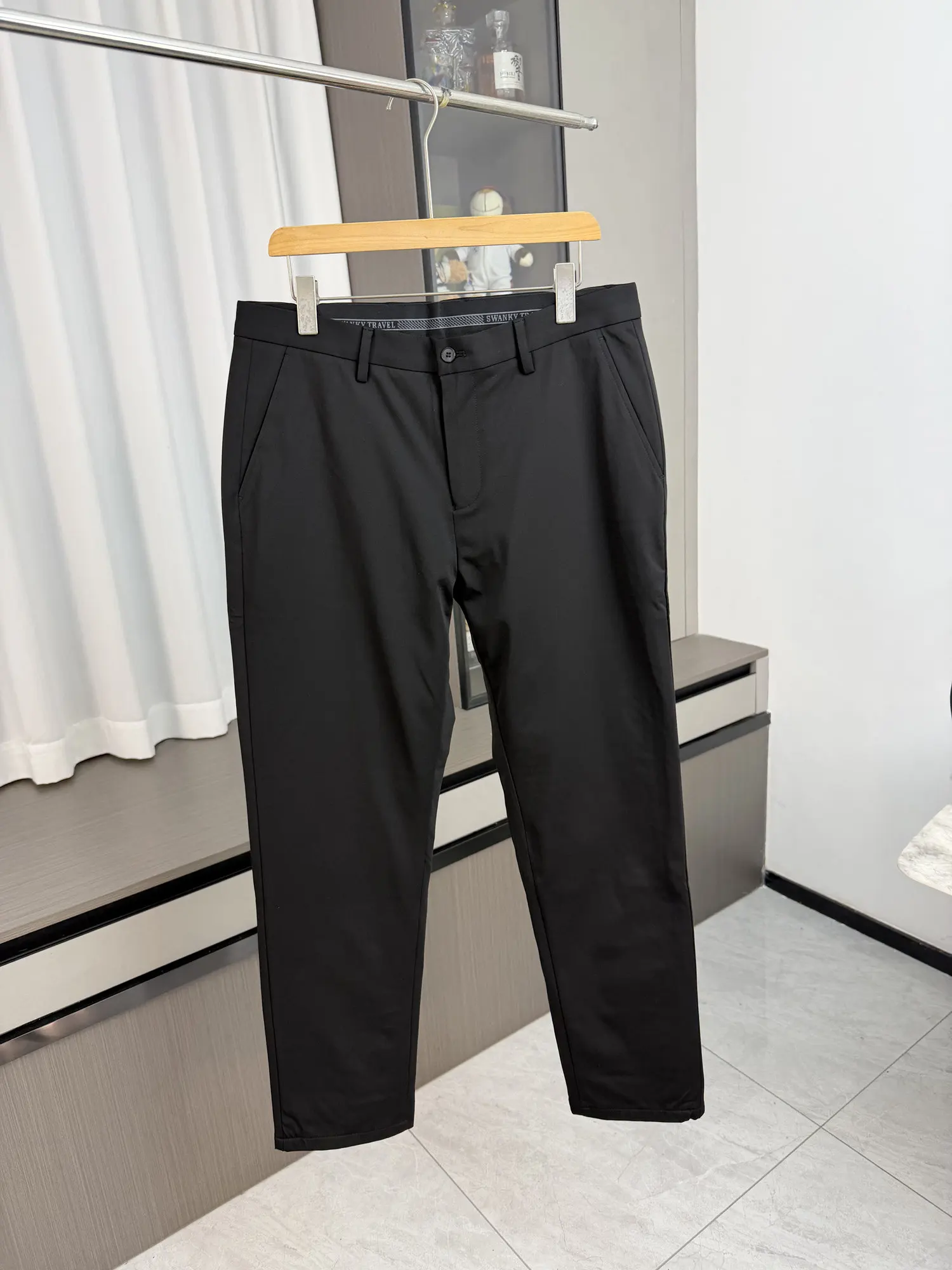 

Мужские модные городские брюки прямого кроя с теплой флисовой подкладкой, комфортные, утепленные, повседневные, для поездок на работу.