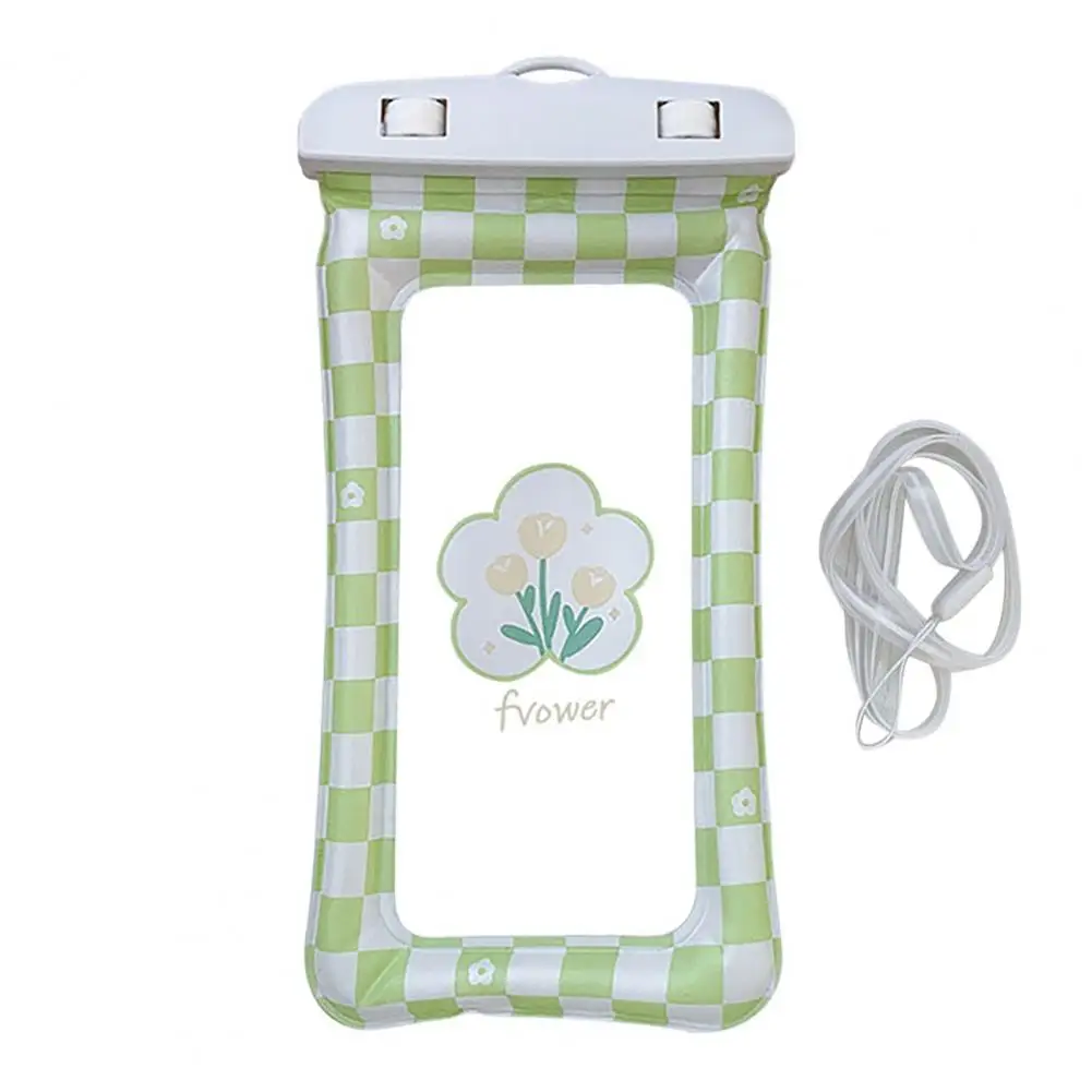 حقيبة هاتف مقاومة للماء تعمل باللمس الحساس العالمي مع حبل لطيف الكرتون الهاتف تحت الماء غطاء الهاتف المحمول للسباحة