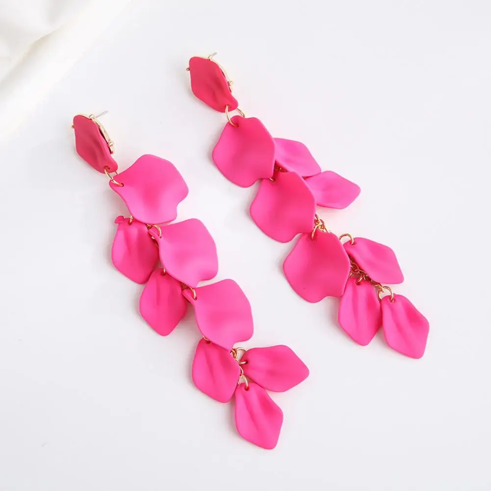 Colorful Petal Earrings Bohemian Earrings Eardrop Elegant Women Earrings Retro Ear Jewelry pendientes Ear Decoration