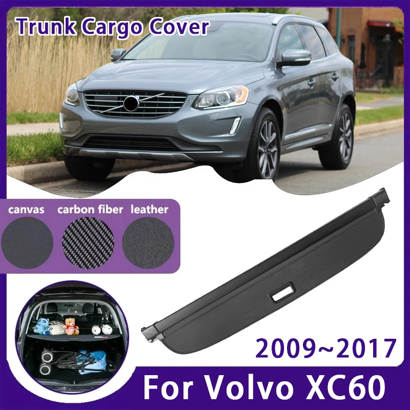 

Car Rear Trunk Curtain Cover For Volvo XC60 MK1 2009~2017 2016 Retractable Storage Trunk Rack Partition Shelter Auto Accessories