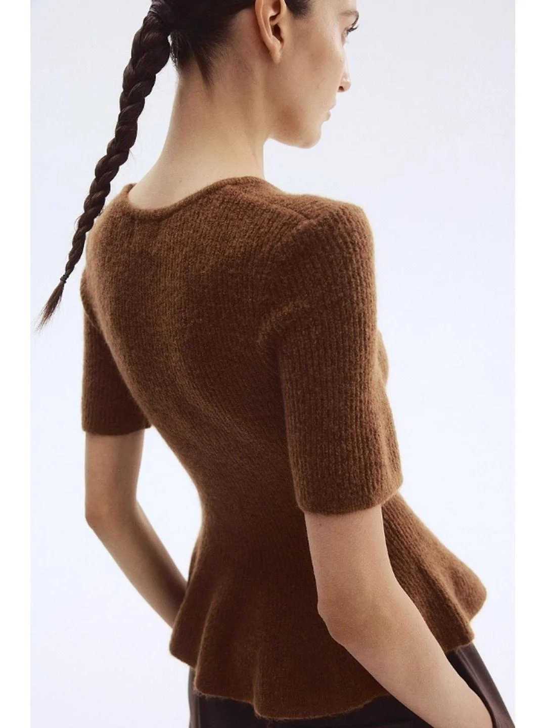 

Декоративный вязаный топ ort Sve round Ne в рубчик, повседневный женский топ больших размеров, внутренняя одежда, осень 2021, обычный, тонкий