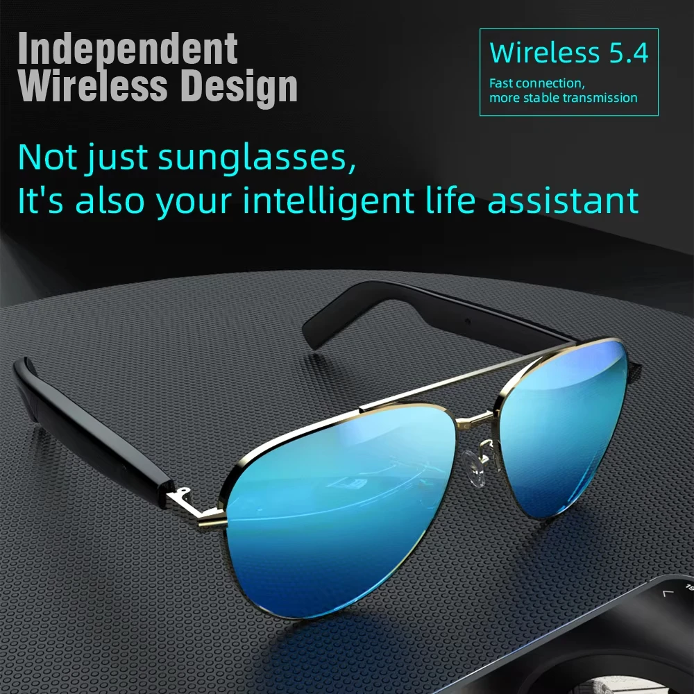 Smart Wireless Bluetooth Glasses Fashion Anti-Blue Light Glasses Multi-functional Music Playback Phone Answering Touch Operation