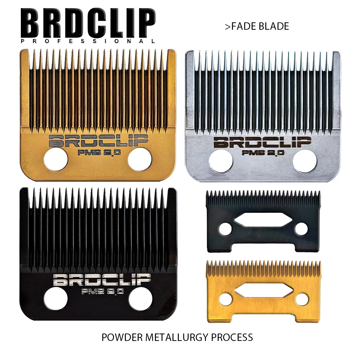 BrdClip-プロのヘアクリッパーブレード、メタルパウダー、セラミックブレード、オイルヘッドグラデーション、交換用ブレード