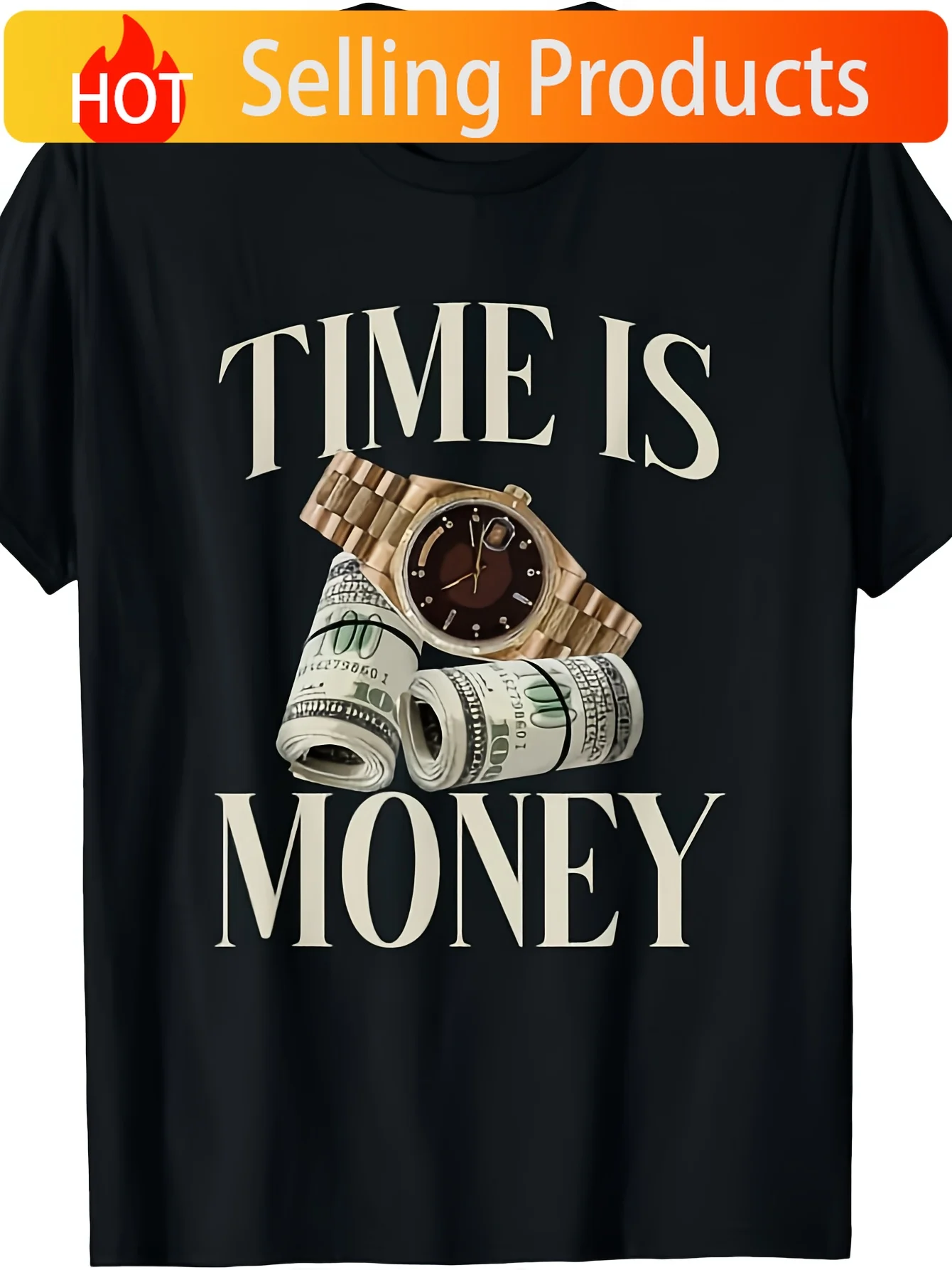 Exquisite And Comfortable-Time Is Money Cash Business Millionaire Cryptocurrency Rich T-Shirt Same Style for Men And Women 2026