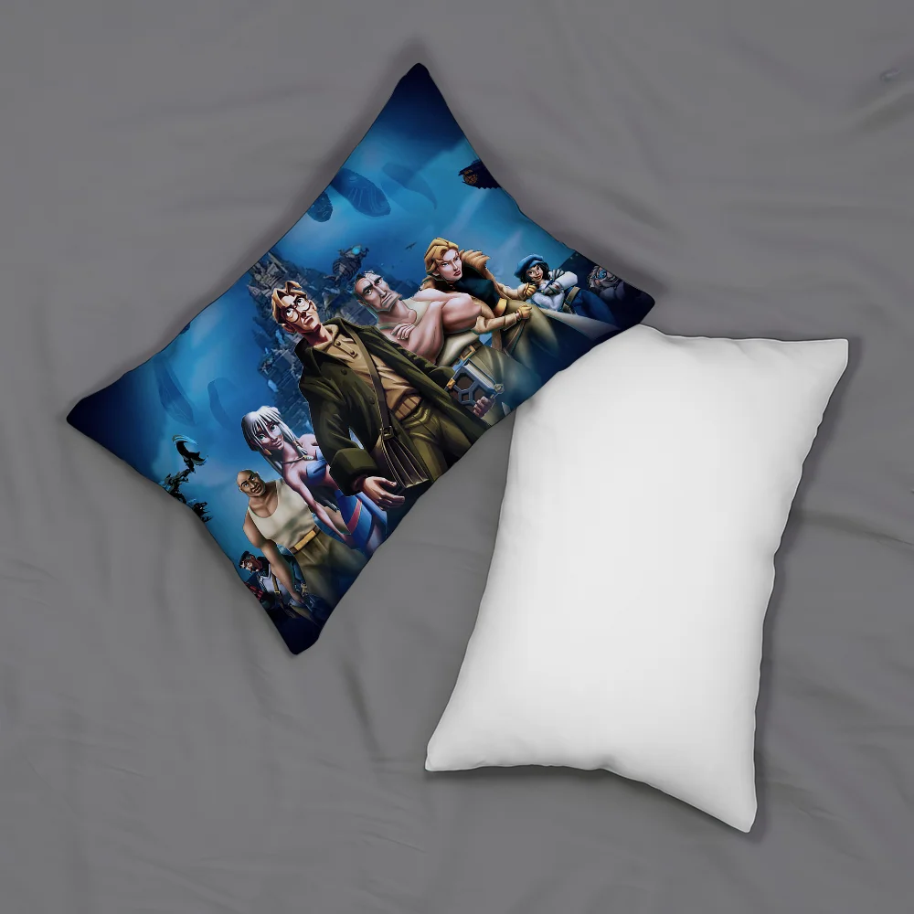 الكرتون أتلانتس الإمبراطورية المفقودة غطاء الوسادة أريكة غرفة المعيشة مكتب مستطيل وسادة المنزل مقهى الفراش ضرب المنتج