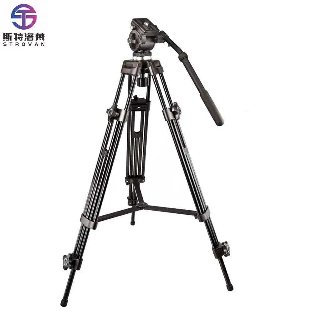 

WF-717 Aluminum Alloy Professional Video Tripod Fluid Head Tripod With Quick Release Plate Heavy Duty Tripod