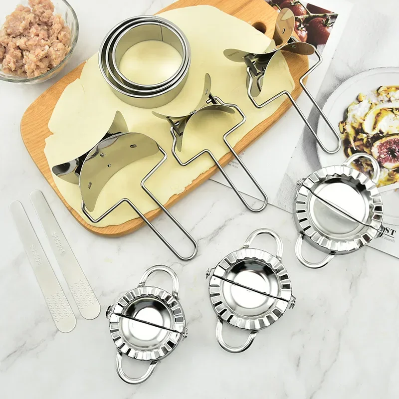 Multi-size Dumpling Maker Stainless Steel Dough Cutter Eco Friendly Pie Ravioli Dumpling Mold Dough Press Pastry Accessories