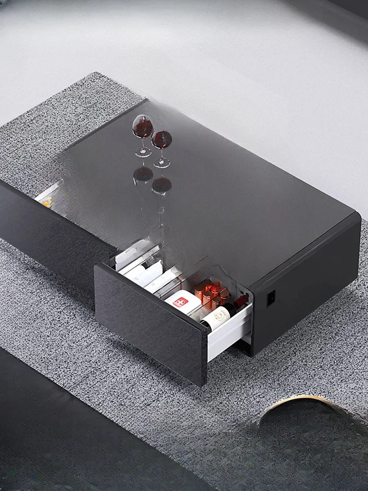 

Refrigerator, coffee table, integrated living room, home, light luxury, modern, simple, touch screen, intelligent furniture